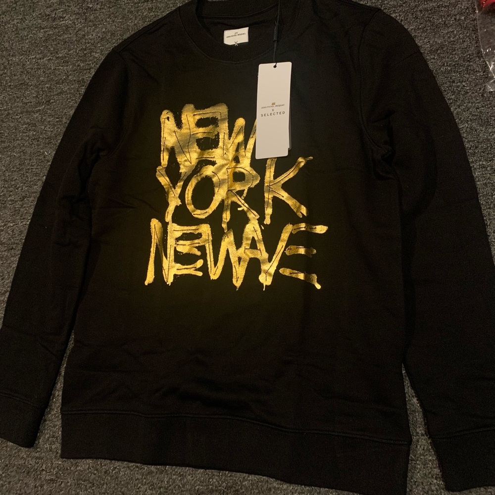 JEAN-MICHEL BASQUIAT X SELECTED BLACK SWEATER Size M✅